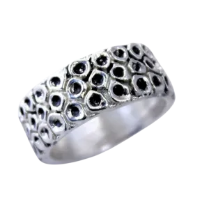 Silver Honeycomb Ring