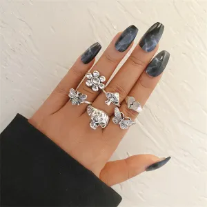 Silver-Plated Wildlife Ring Set