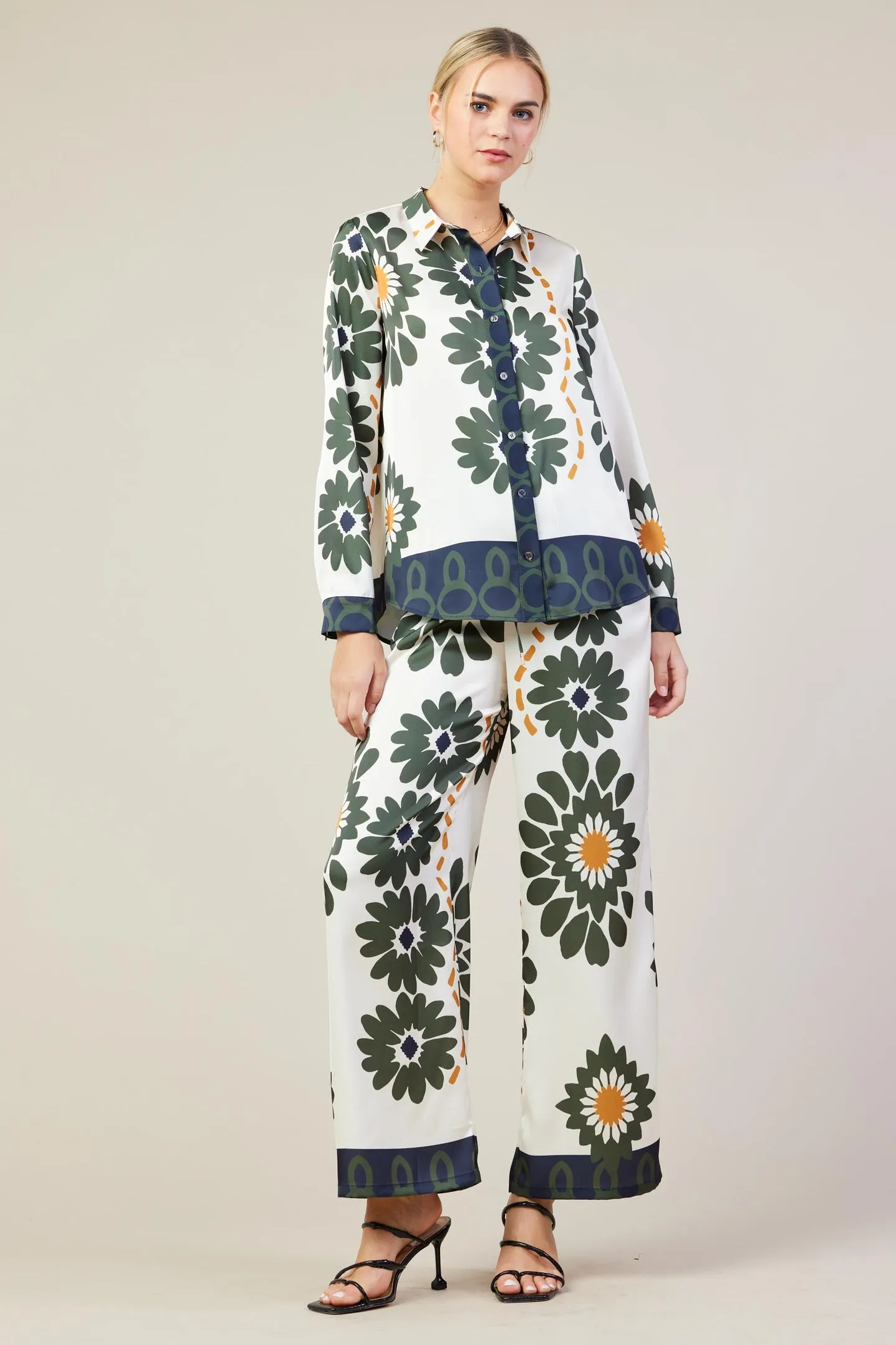 Skies Are Blue Floral Printed Blouse