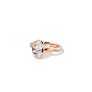 Sleeping Oval Solitaire Ring - Diamond