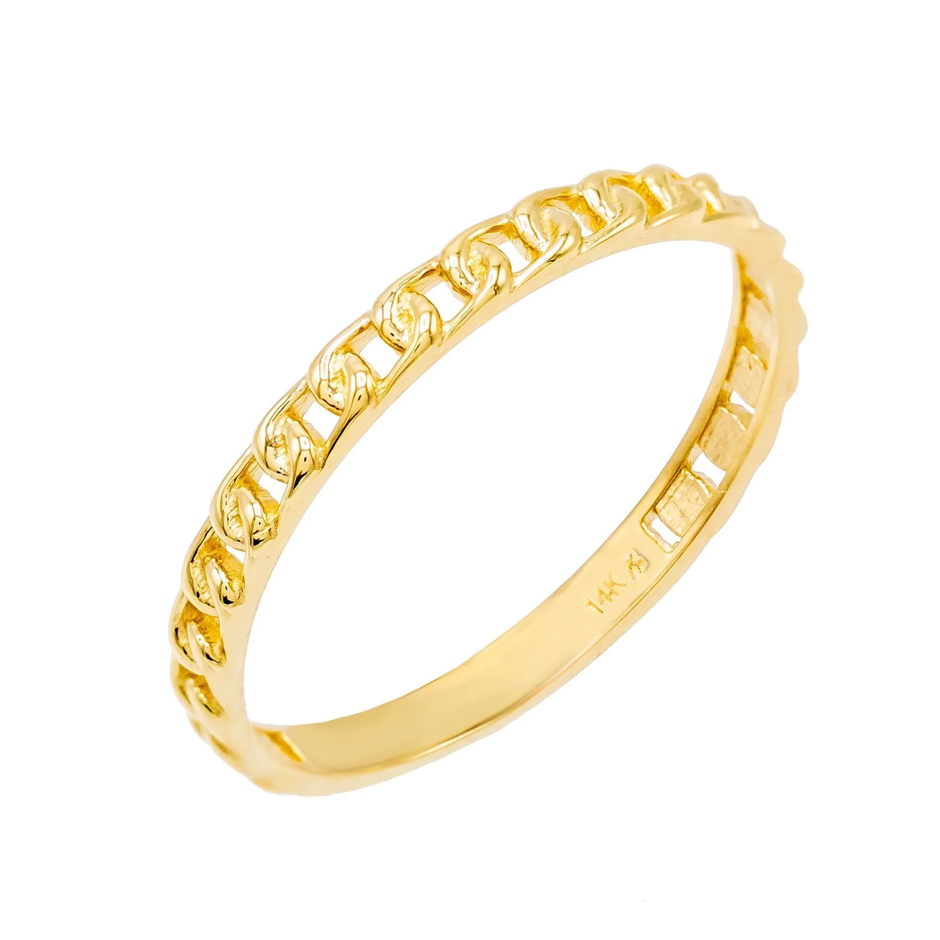 Small Chain Link Ring 14K