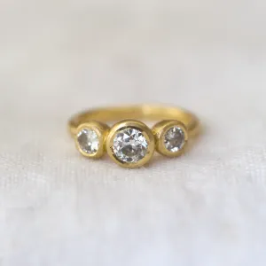 Small Triad Diamond Ring