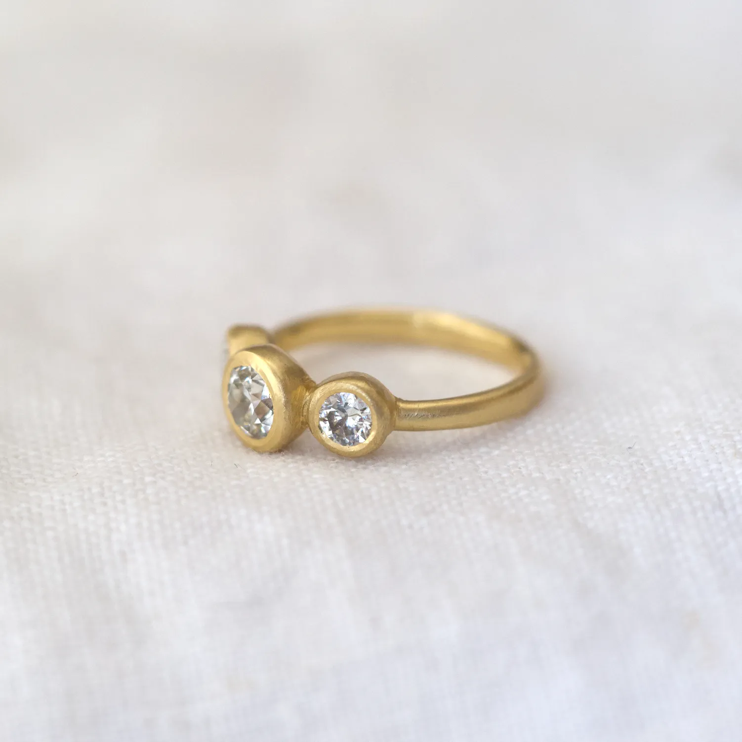 Small Triad Diamond Ring