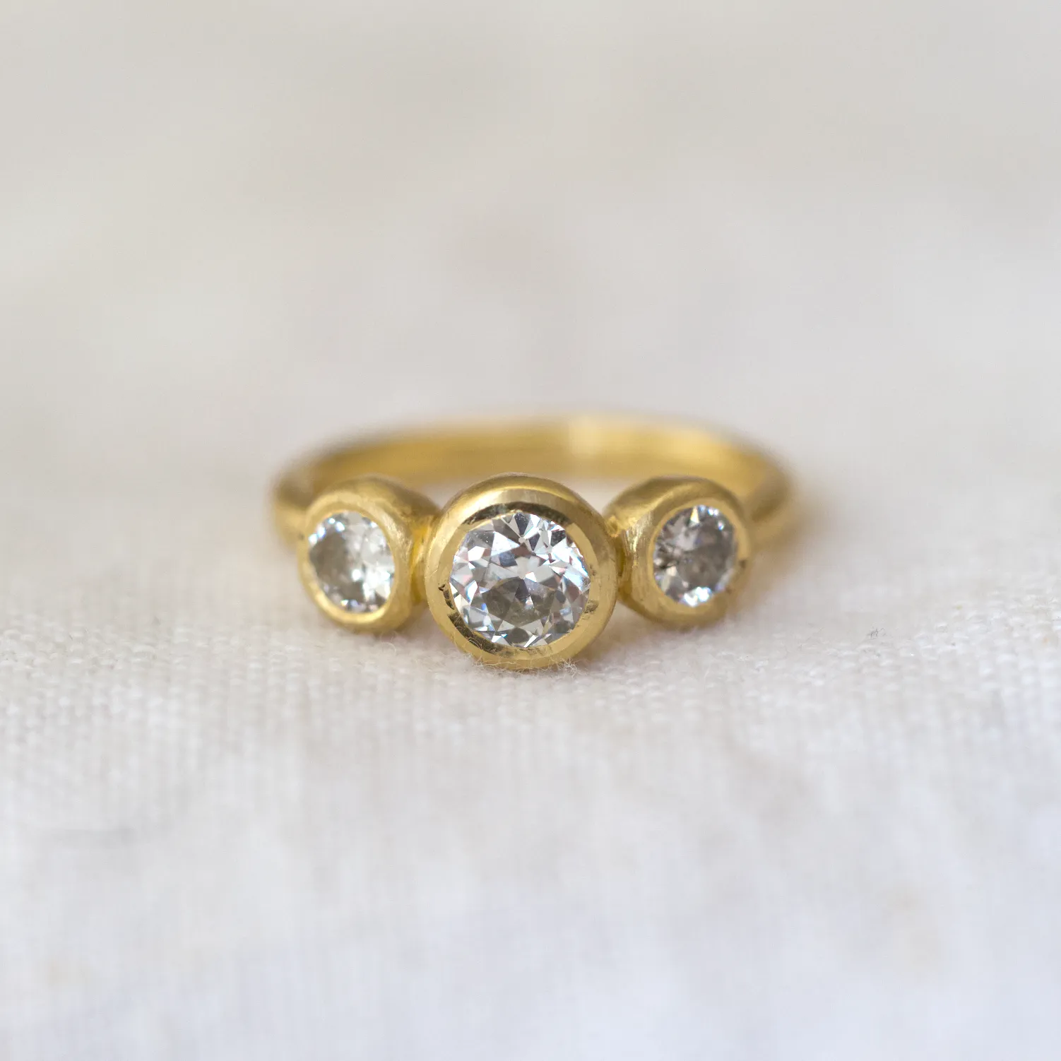 Small Triad Diamond Ring
