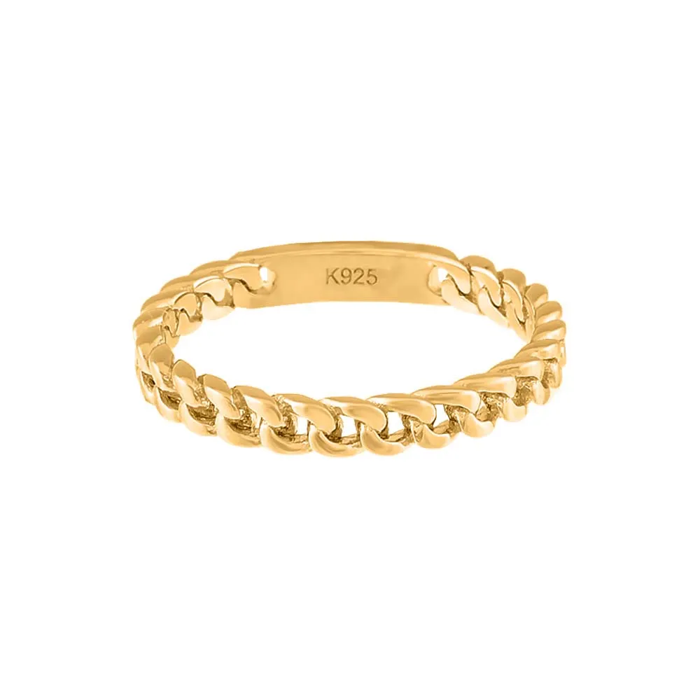 Solid Curb Link Ring