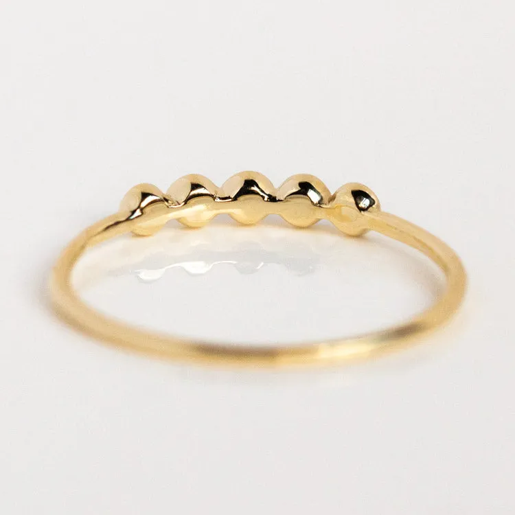 Solid Gold White Sapphire Starlight Ring