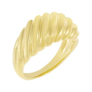 Solid Ridged Dome Ring