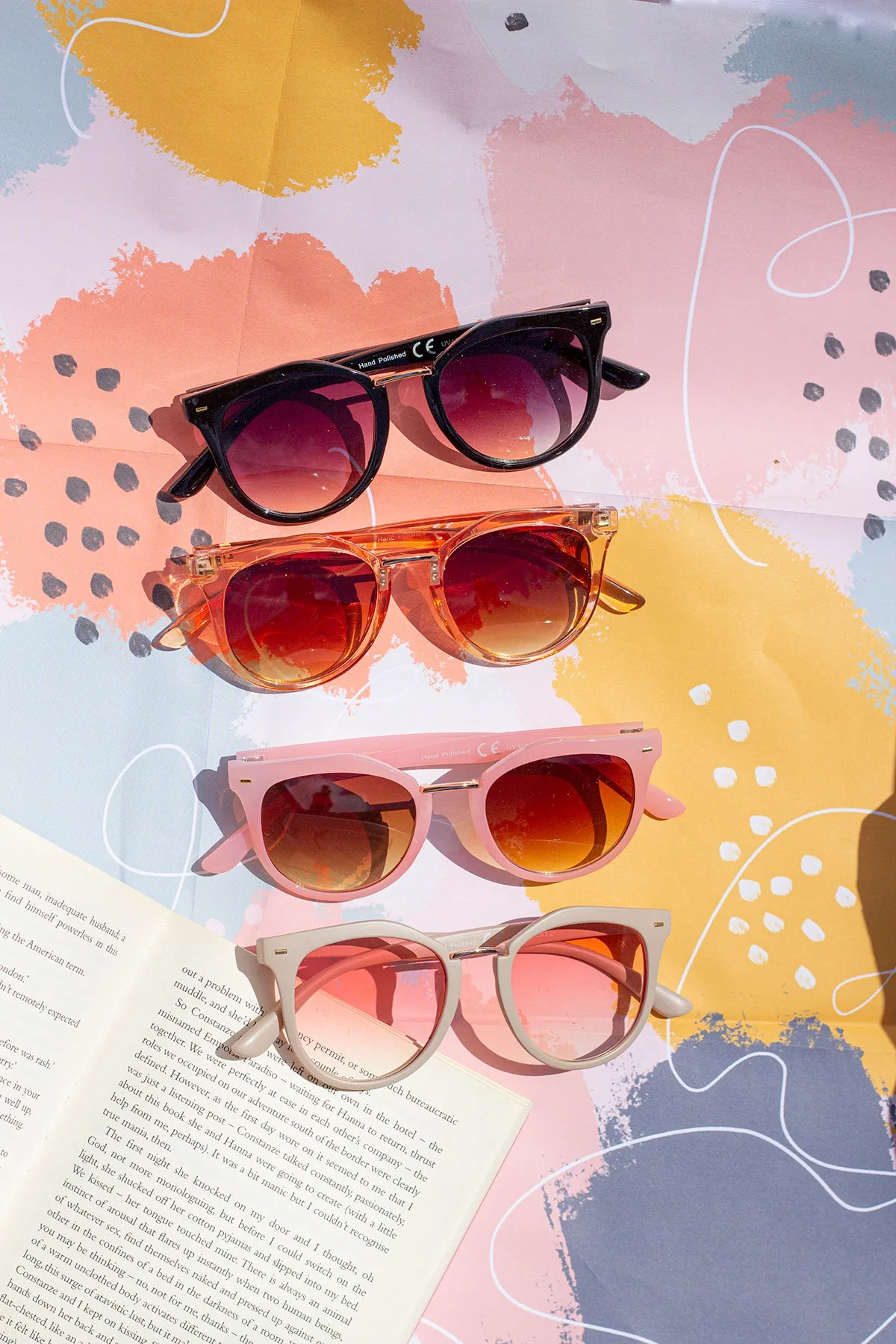 Square Frame Metal Nose Piece Sunglasses
