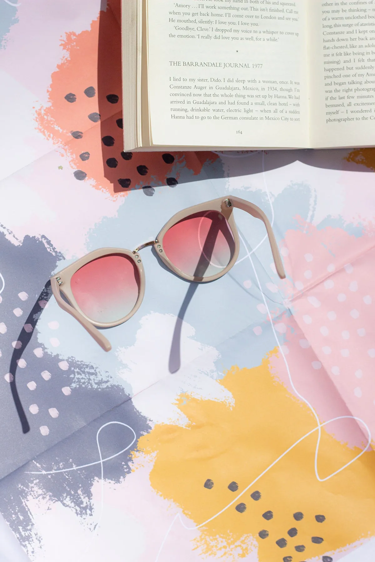Square Frame Metal Nose Piece Sunglasses
