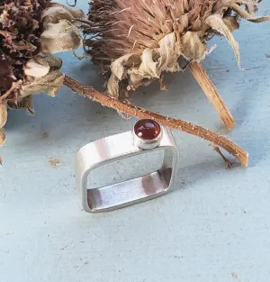Square Rings- carnelian