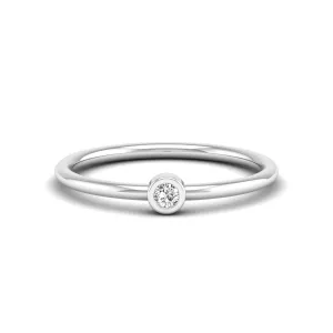 Stackable Bezel-Set Diamond Ring
