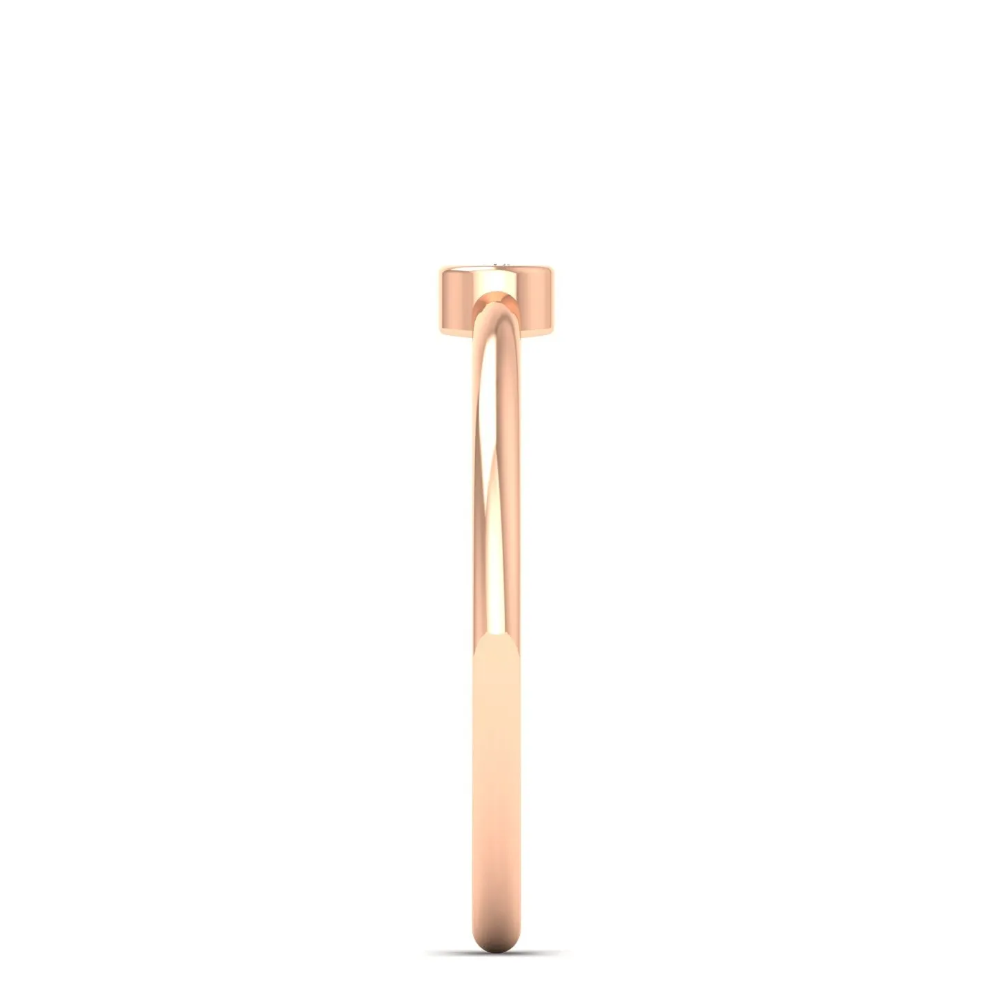 Stackable Bezel-Set Diamond Ring