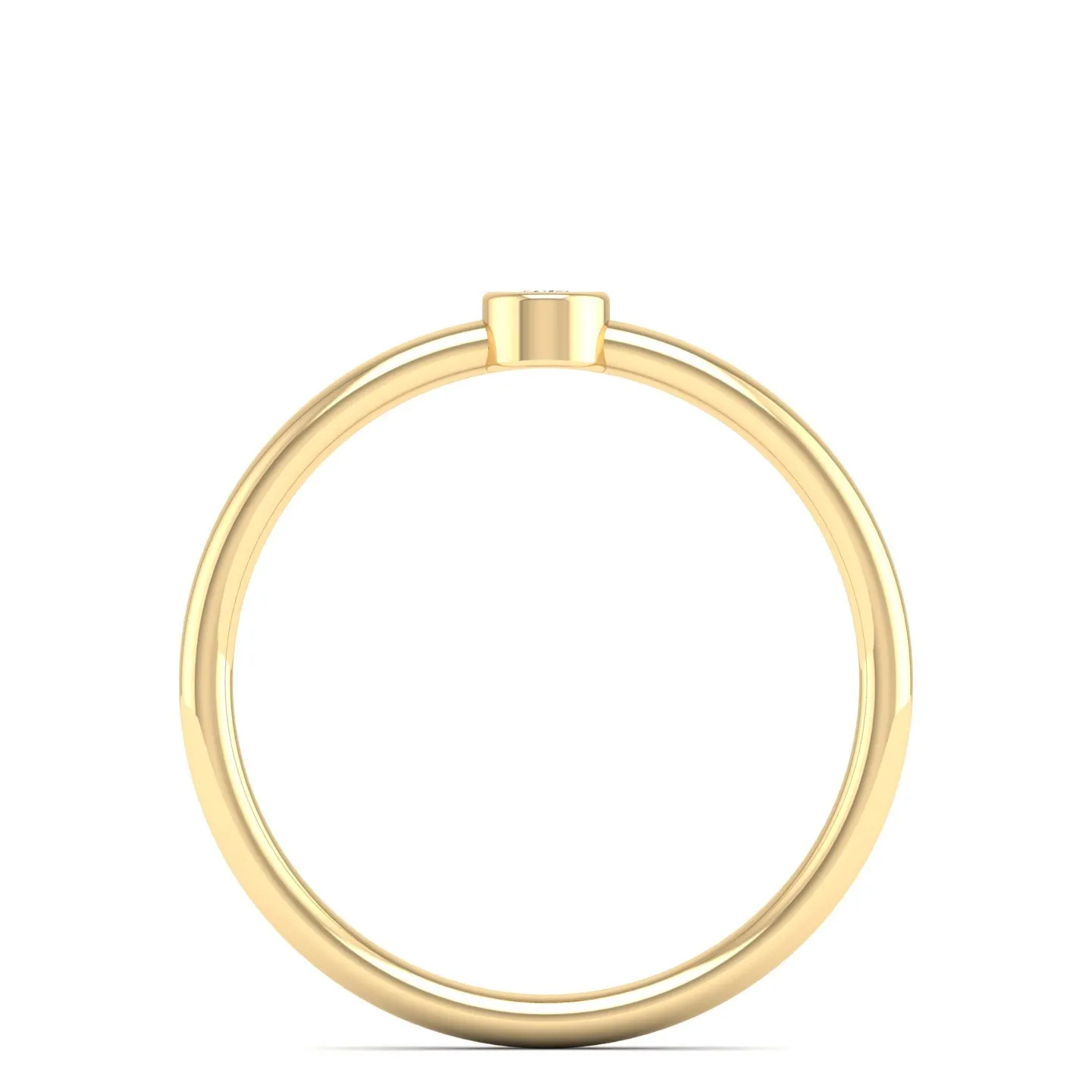 Stackable Bezel-Set Diamond Ring