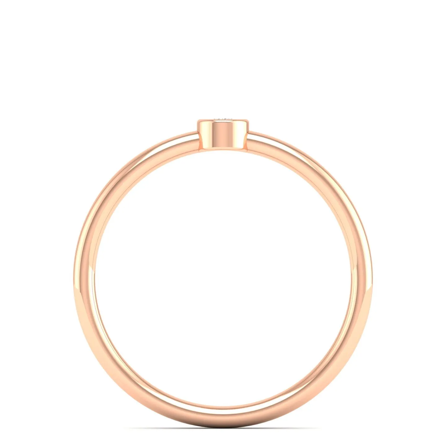 Stackable Bezel-Set Diamond Ring