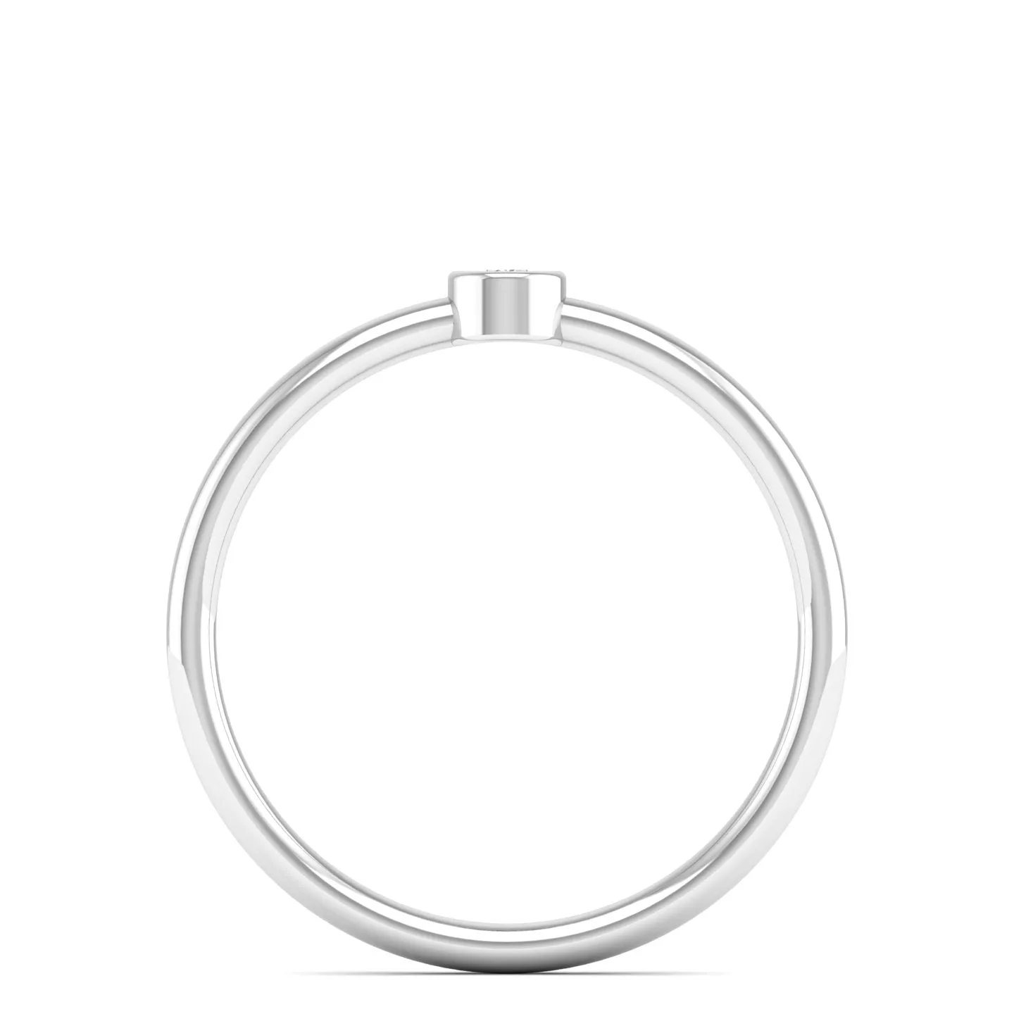 Stackable Bezel-Set Diamond Ring