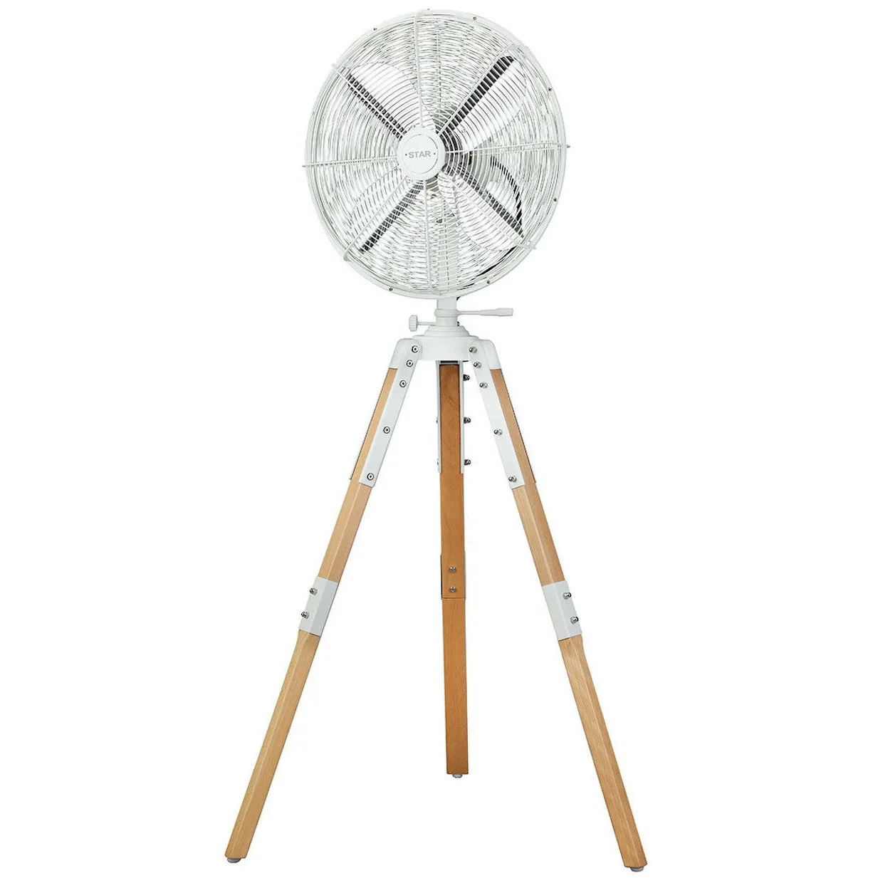 Star Tripod 16" Oscillating Stand Fan Matte White