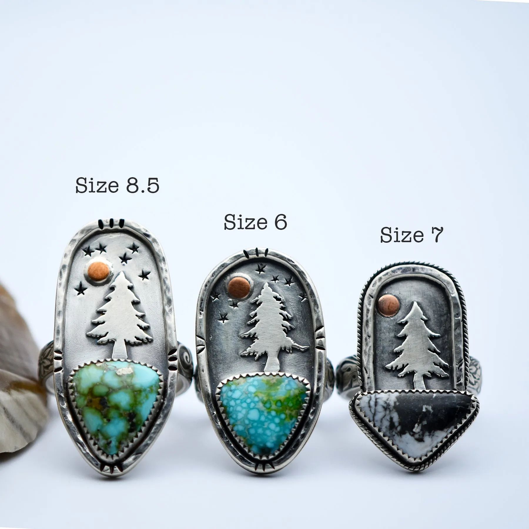 Sterling Silver & Turquoise Forest Rings ~ 1 Available