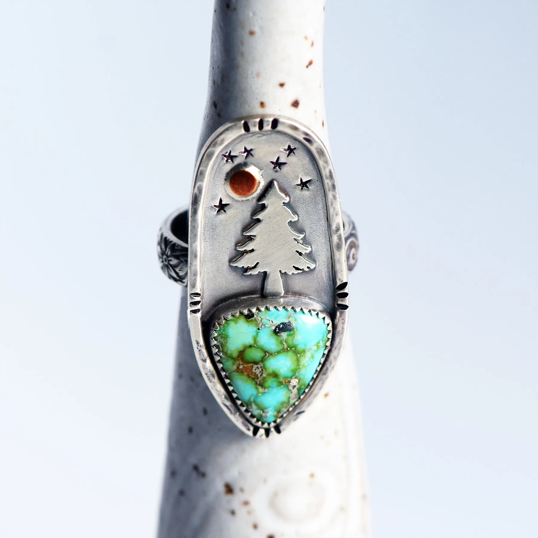 Sterling Silver & Turquoise Forest Rings ~ 1 Available