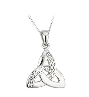 Sterling Silver Celtic Trinity Knot Pendant with Chain S44867