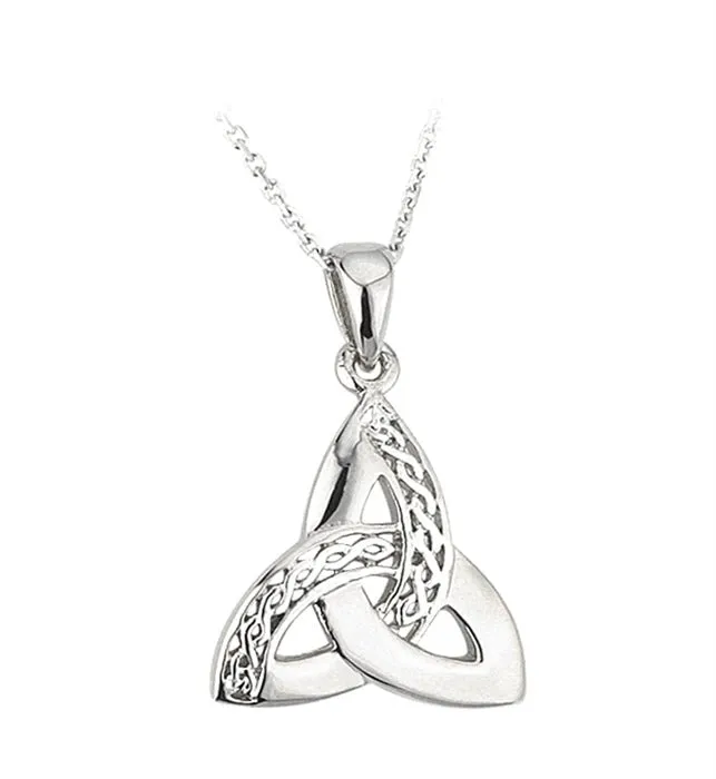 Sterling Silver Celtic Trinity Knot Pendant with Chain S44867