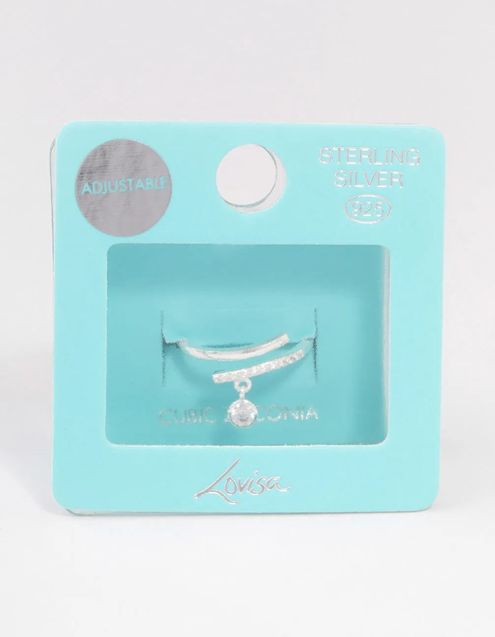 Sterling Silver Cubic Zirconia Charm Ring