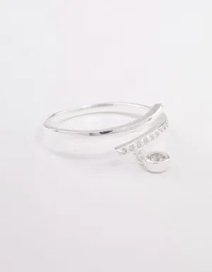 Sterling Silver Cubic Zirconia Charm Ring