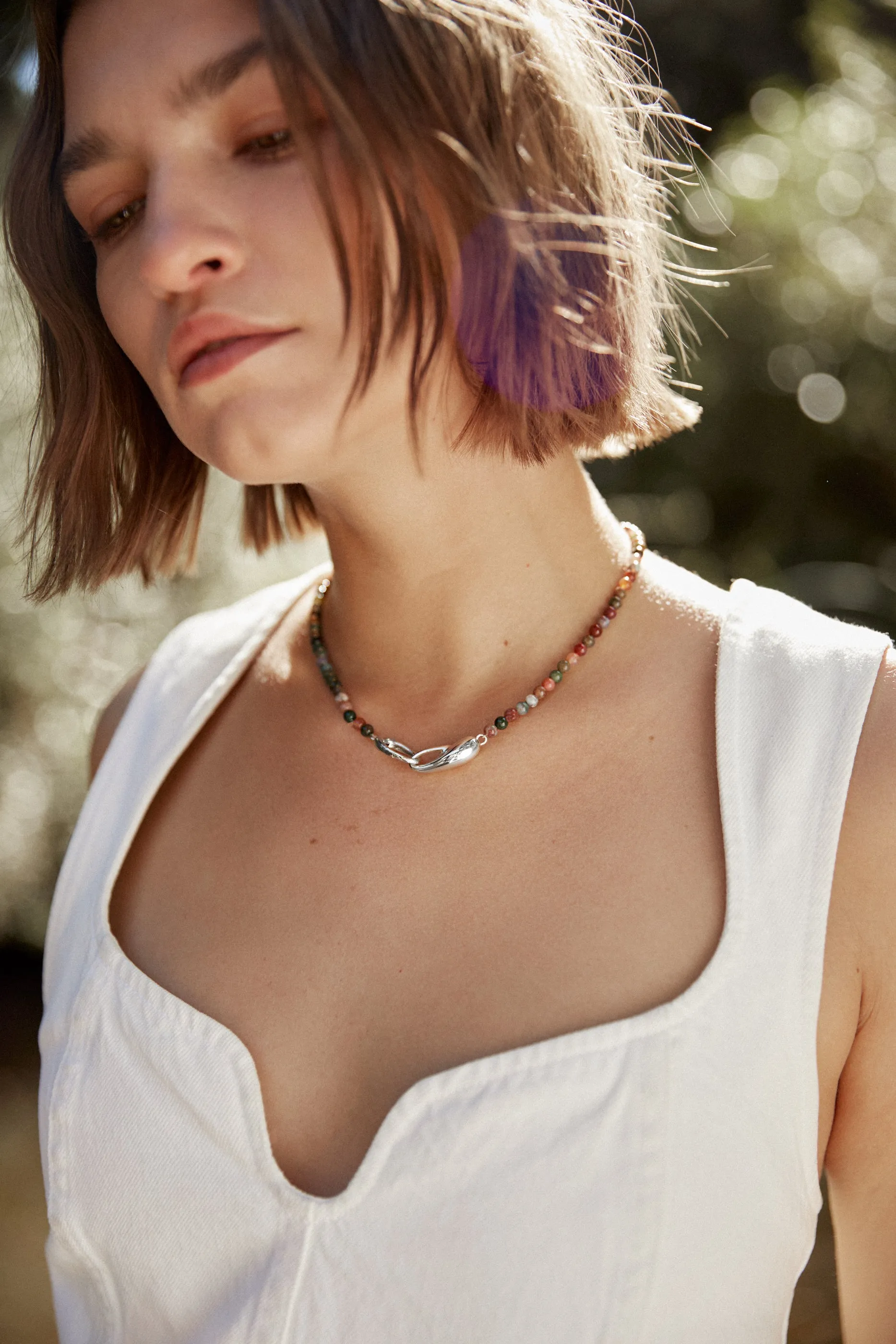Sterling Silver Lapis Choker