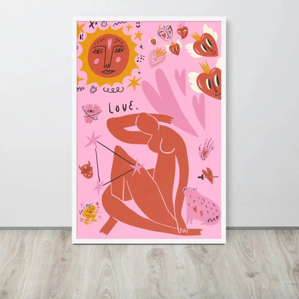 Sunset Serenade: Harsh Hearts Collection – Framed Poster No. 1