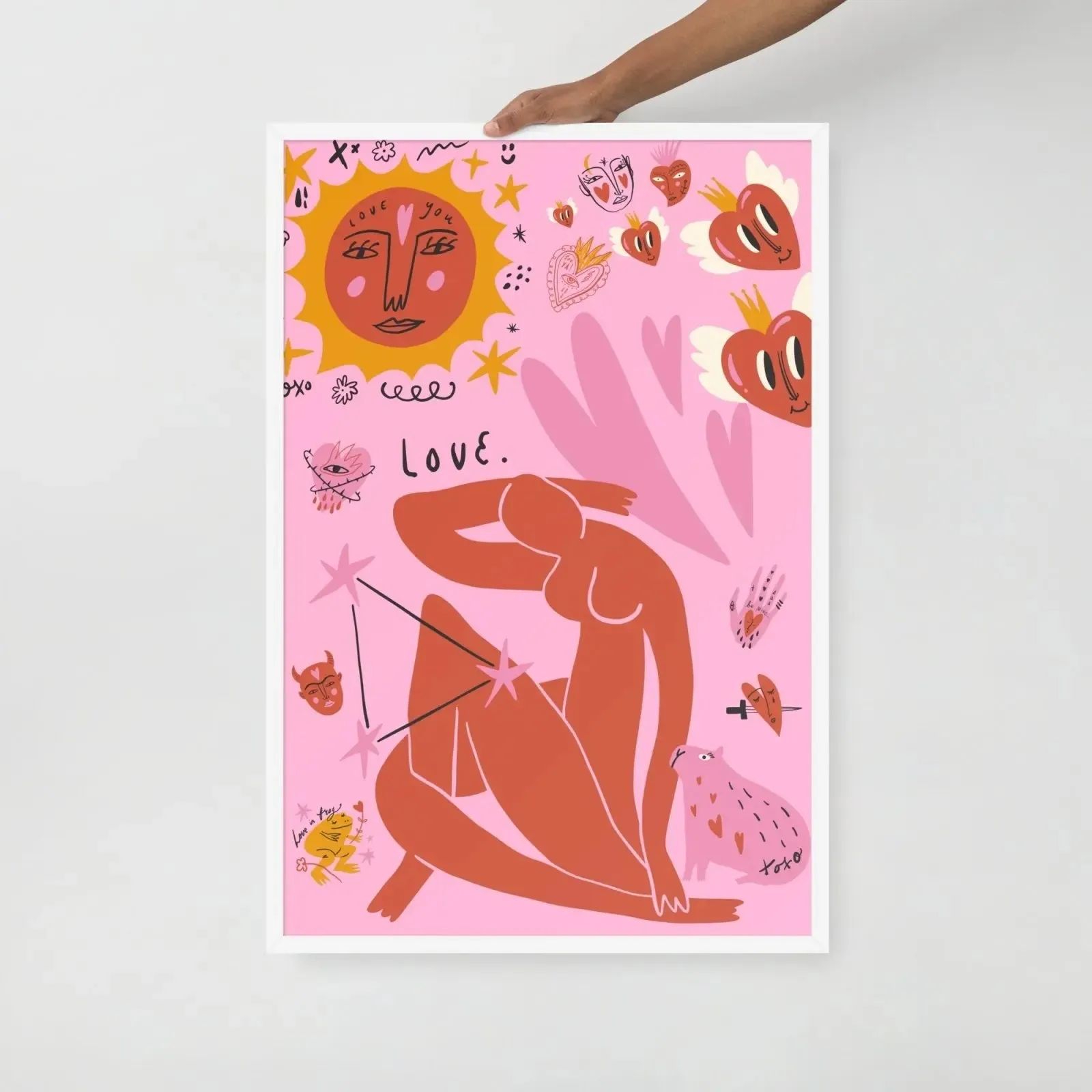 Sunset Serenade: Harsh Hearts Collection – Framed Poster No. 1