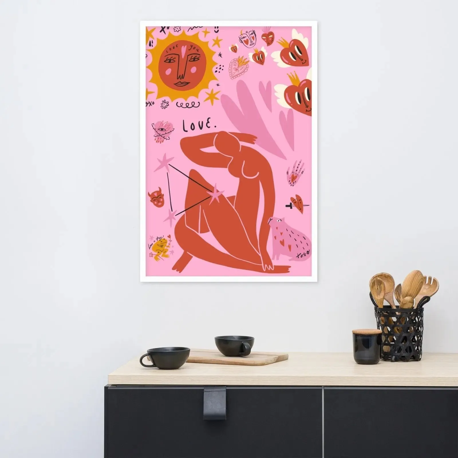 Sunset Serenade: Harsh Hearts Collection – Framed Poster No. 1