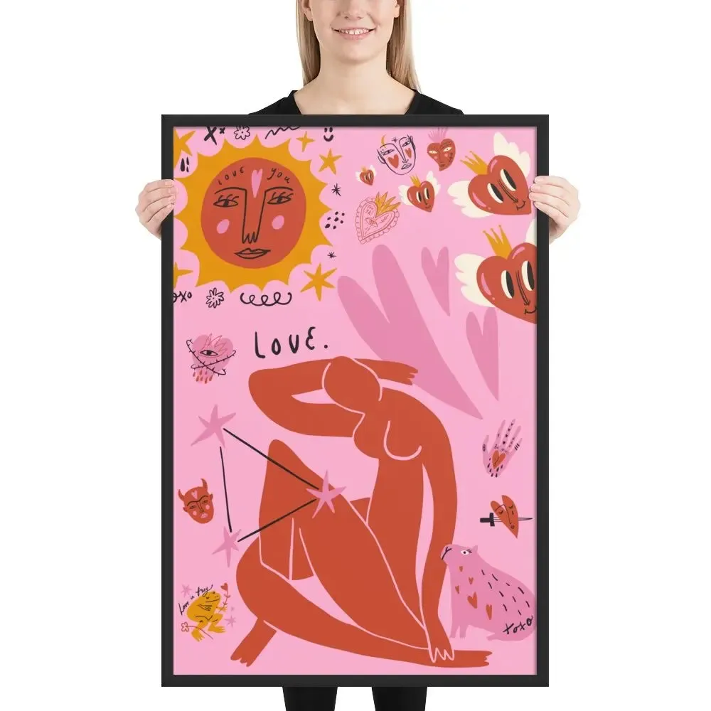 Sunset Serenade: Harsh Hearts Collection – Framed Poster No. 1