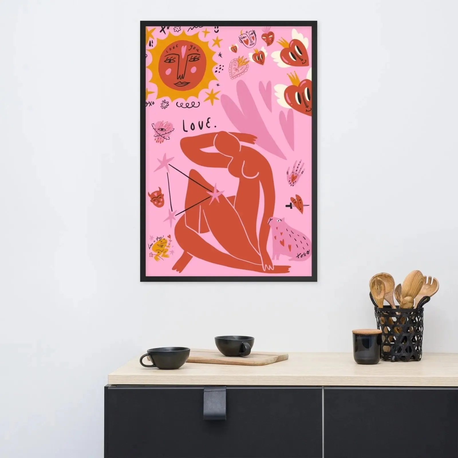 Sunset Serenade: Harsh Hearts Collection – Framed Poster No. 1