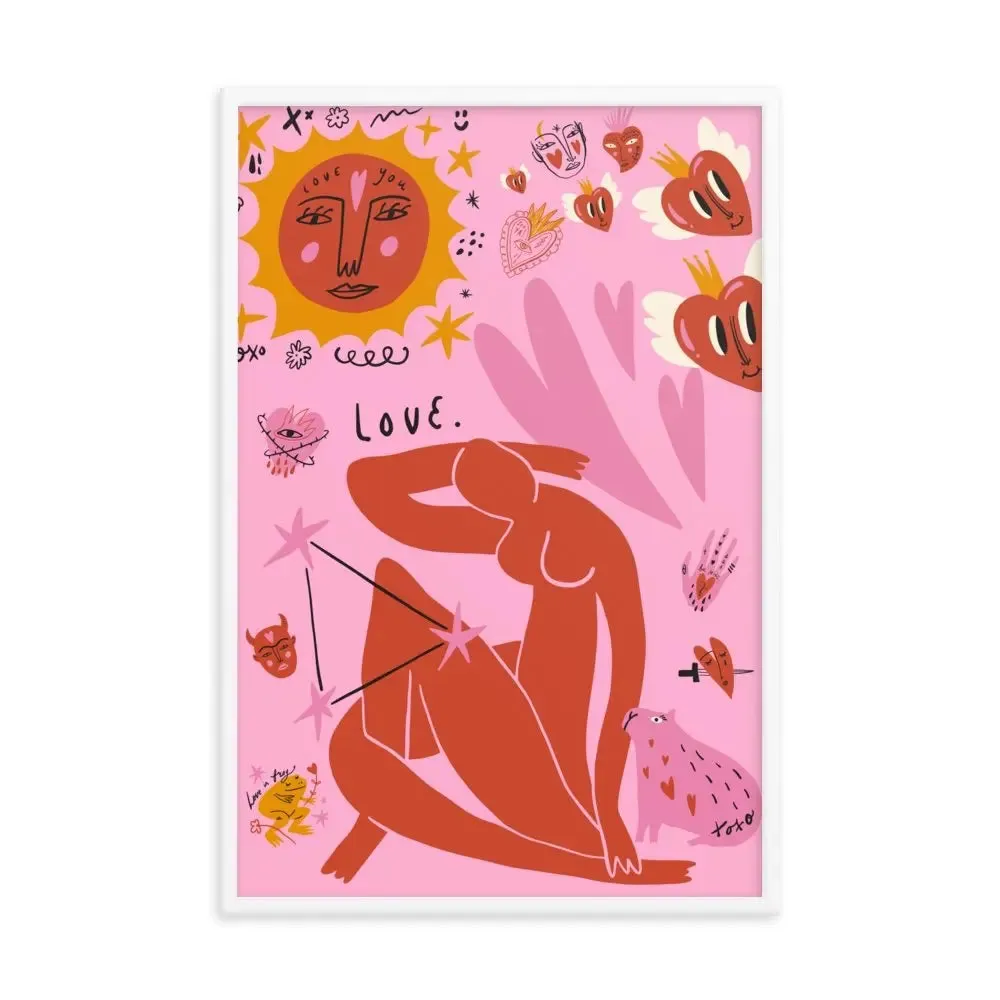 Sunset Serenade: Harsh Hearts Collection – Framed Poster No. 1
