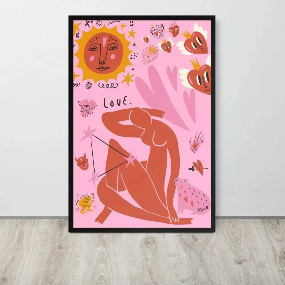 Sunset Serenade: Harsh Hearts Collection – Framed Poster No. 1