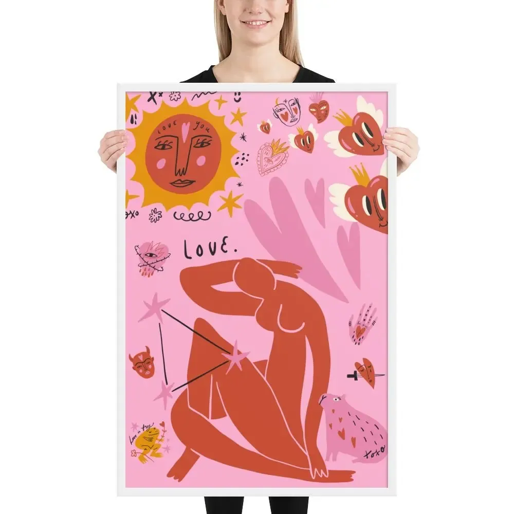Sunset Serenade: Harsh Hearts Collection – Framed Poster No. 1