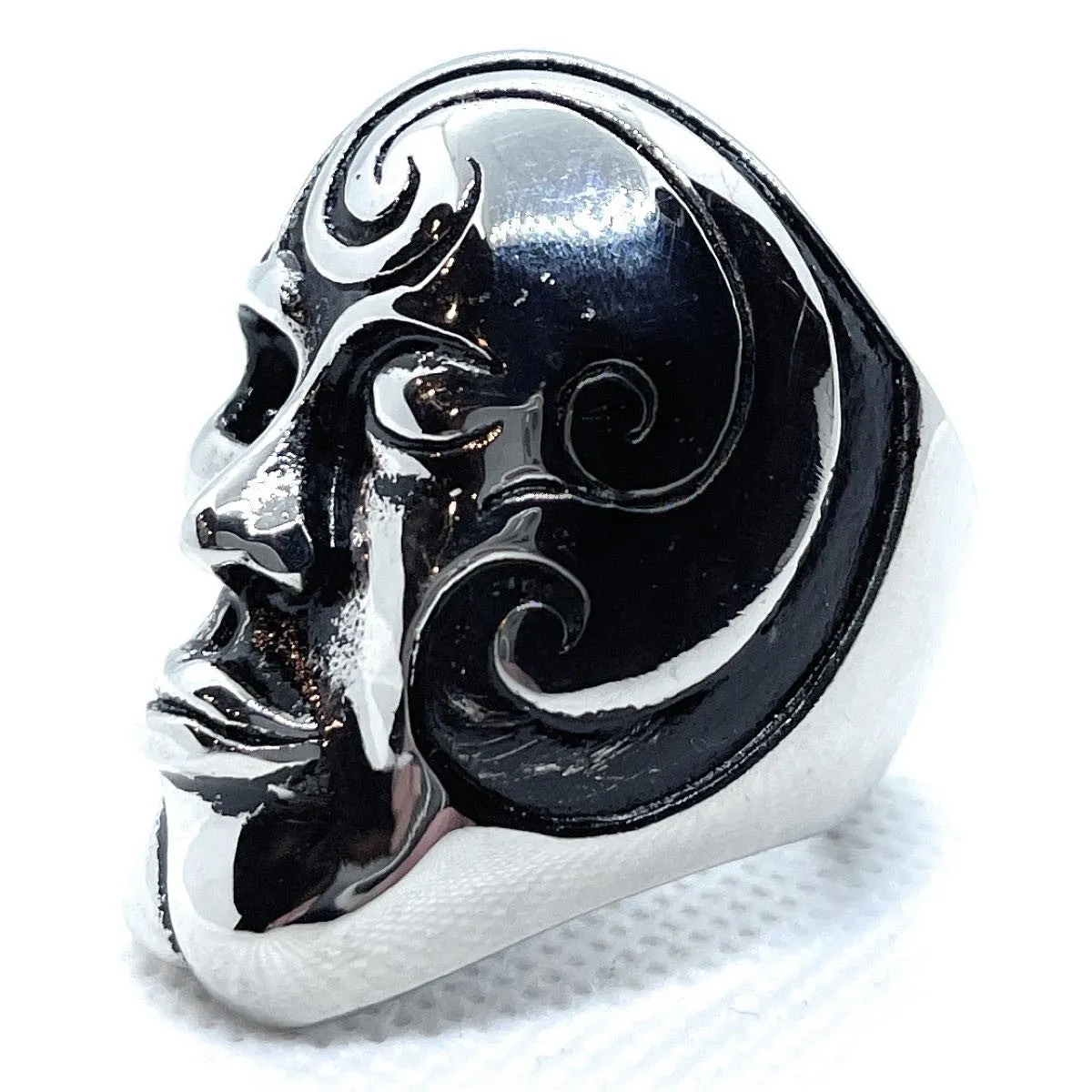 The Phantom of Death - Big, Bold & Heavy Skull Ring w/Mask (#742)