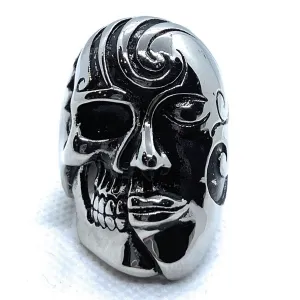 The Phantom of Death - Big, Bold & Heavy Skull Ring w/Mask (#742)