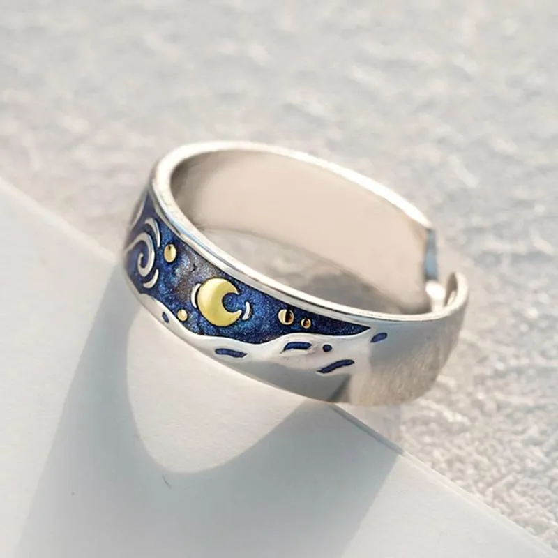 The Starry Night Couple Rings