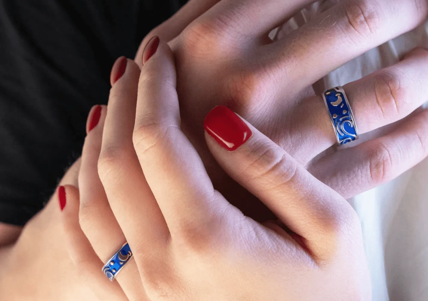 The Starry Night Couple Rings