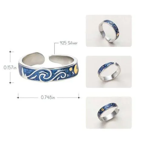 The Starry Night Couple Rings