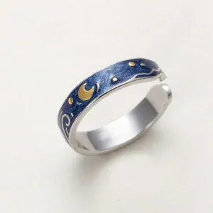 The Starry Night Couple Rings