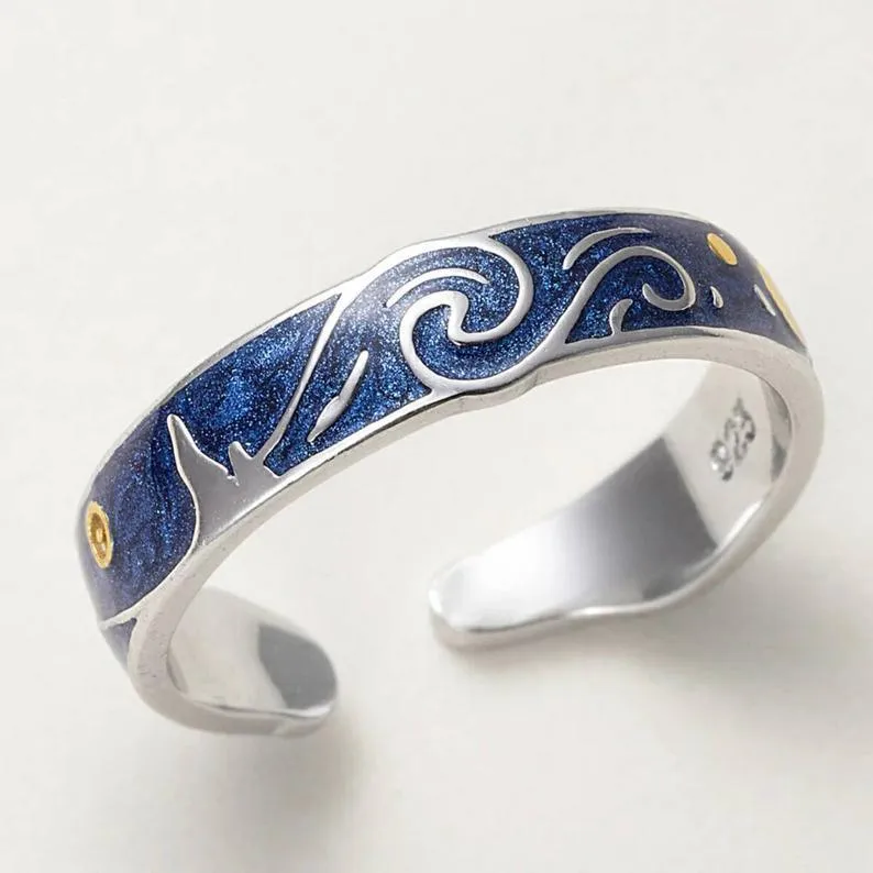 The Starry Night Couple Rings