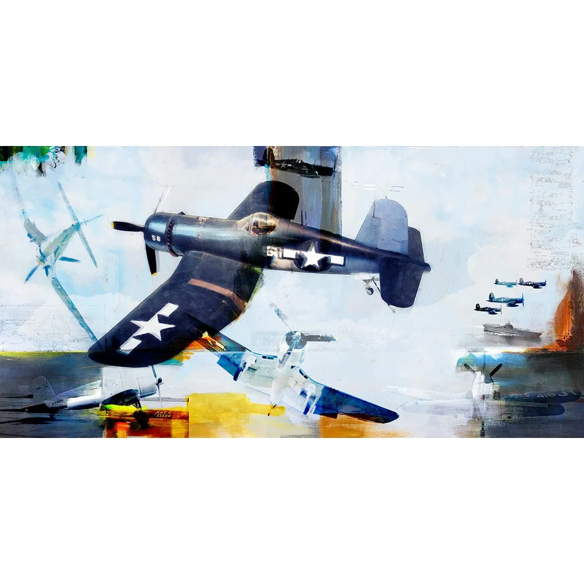 The Vought F4-U Corsair Frank Martin Print