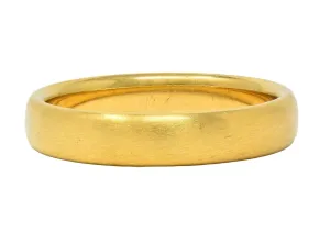 Tiffany & Co. 1999 18 Karat Yellow Gold Vintage Brushed Forever Men's Wedding Band Ring