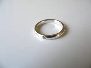 Tiffany & Co Diamond Ring Silver Peretti Stacking Band Sz 5 Gift Love Statement