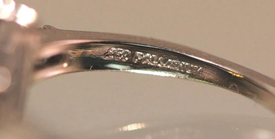 Tiffany & Co. Emerald Cut Diamond Palladium Engagement Ring