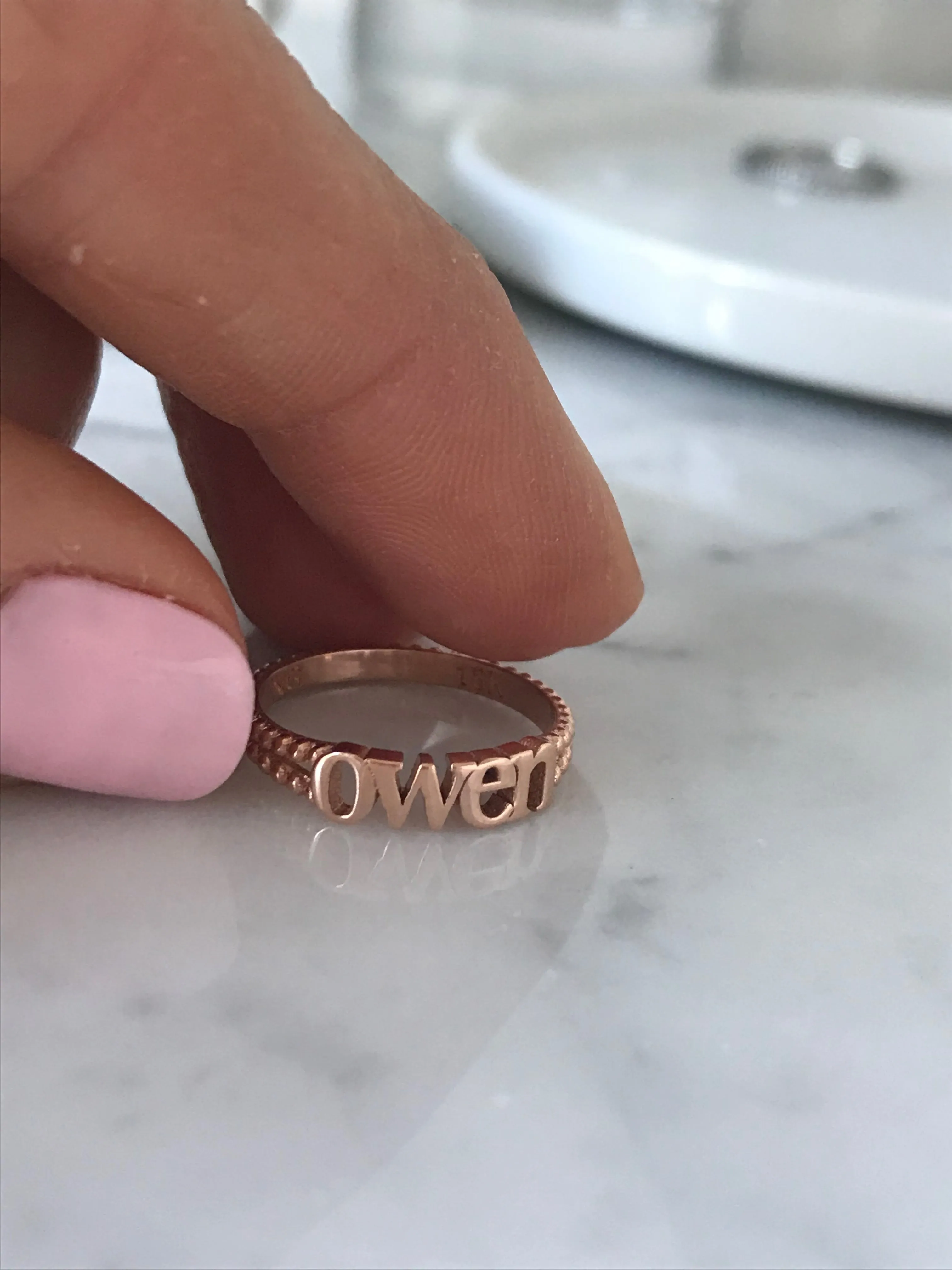 Tiny Name Ring