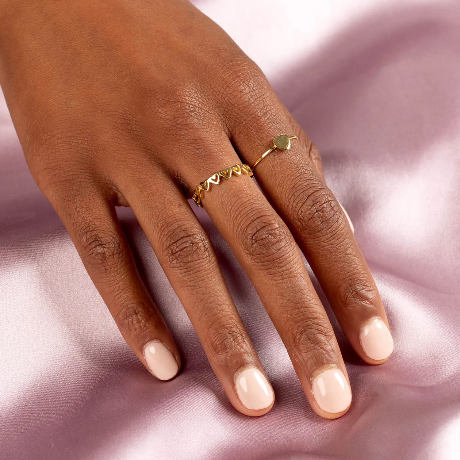 Tiny Solid Heart Ring