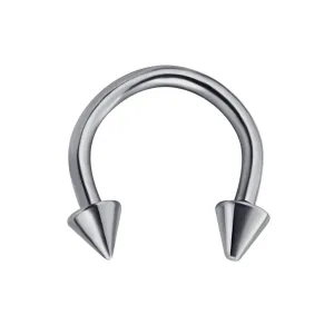 Titaani hevosenkenkä kaartio 1.2mm Circular Barbell (Titaani G23)