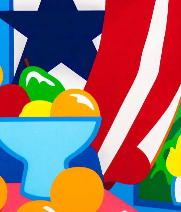 TOM WESSELMANN "STILL LIFE W BLOWING RED CURTAIN" 1998